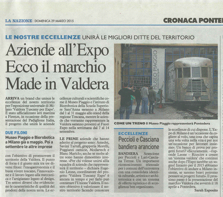 2015-03-29 La Nazione - Valdera Expo