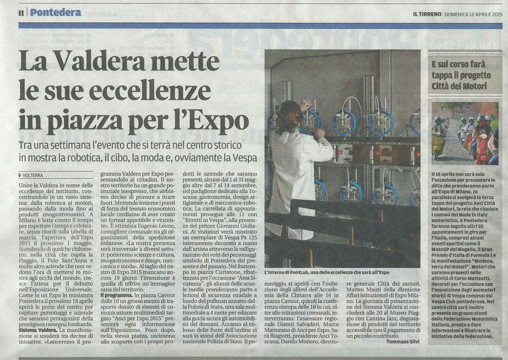 2015-04-12 Il Tirreno - Valdera Expo